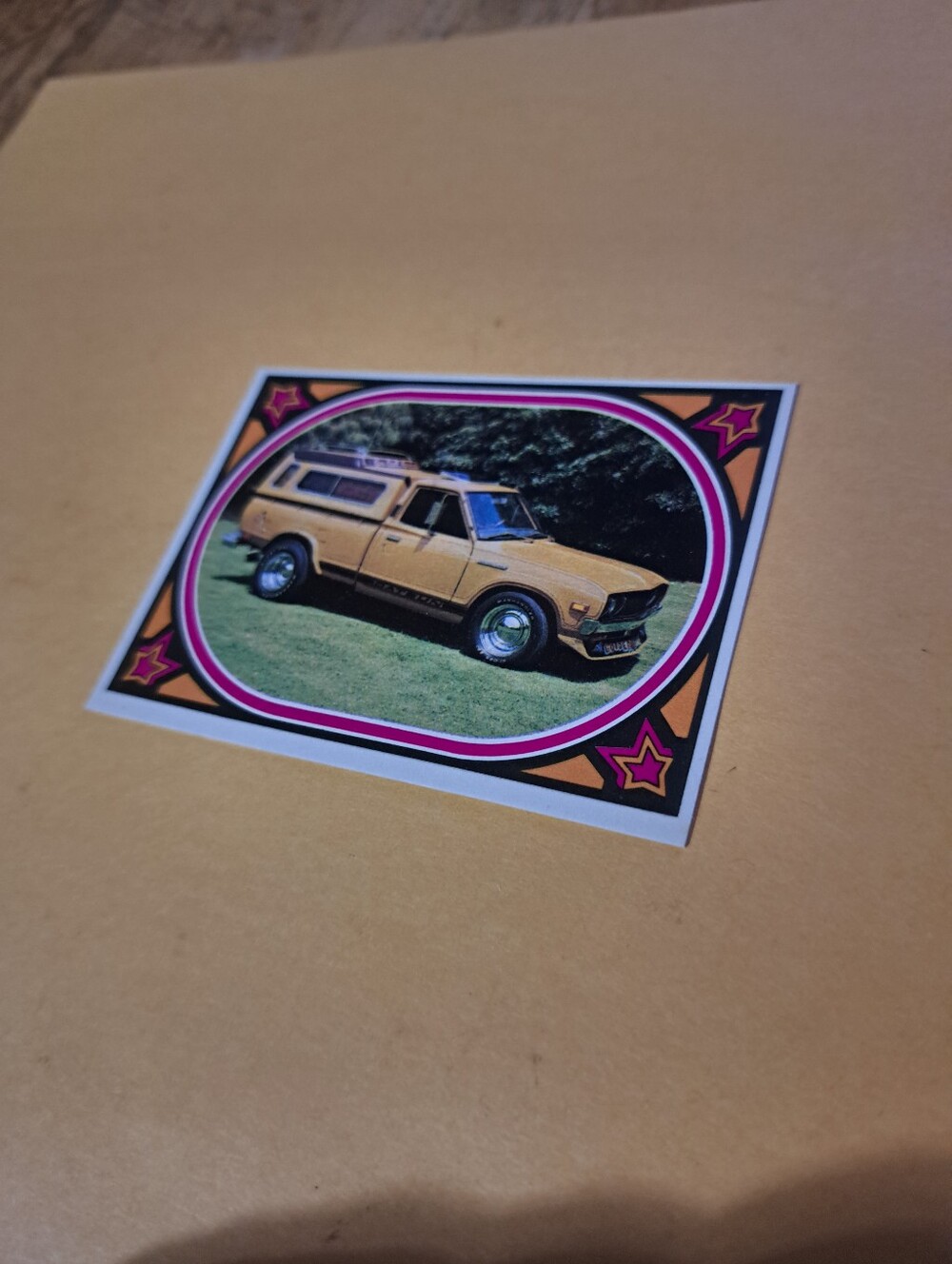 Vintage 1975 Donruss Truckin Trading Card #13 1974 Datsun Mini Truck